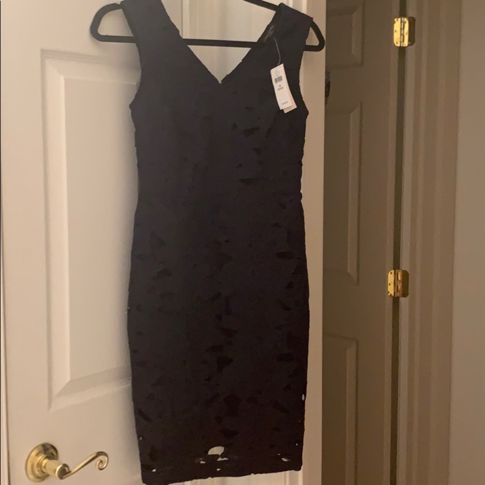Beautifully cut banana republic blue lace dress